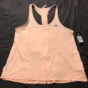 Under Armour Heat Gear Pink Athletic Performance Tank Top Women's Size Large